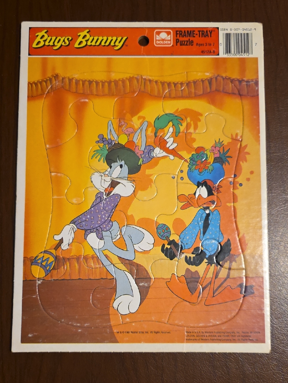 Bugs Bunny Frame-Tray Puzzle - Orange Illustration